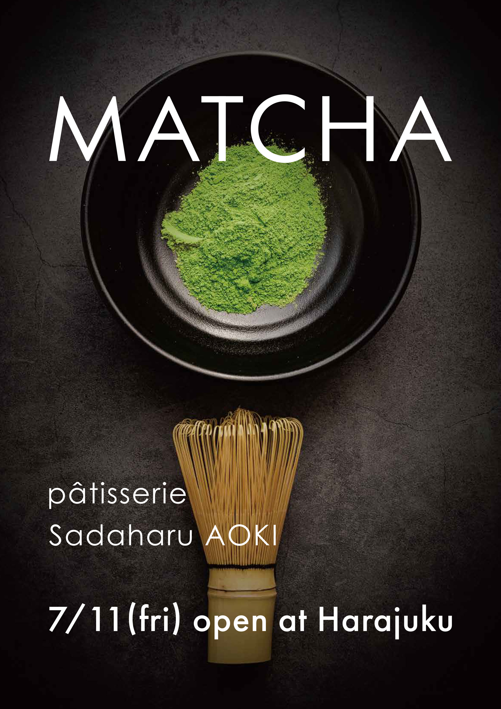 「MATCHA pâtisserie Sadaharu AOKI」 7 月11 日原宿にオープン